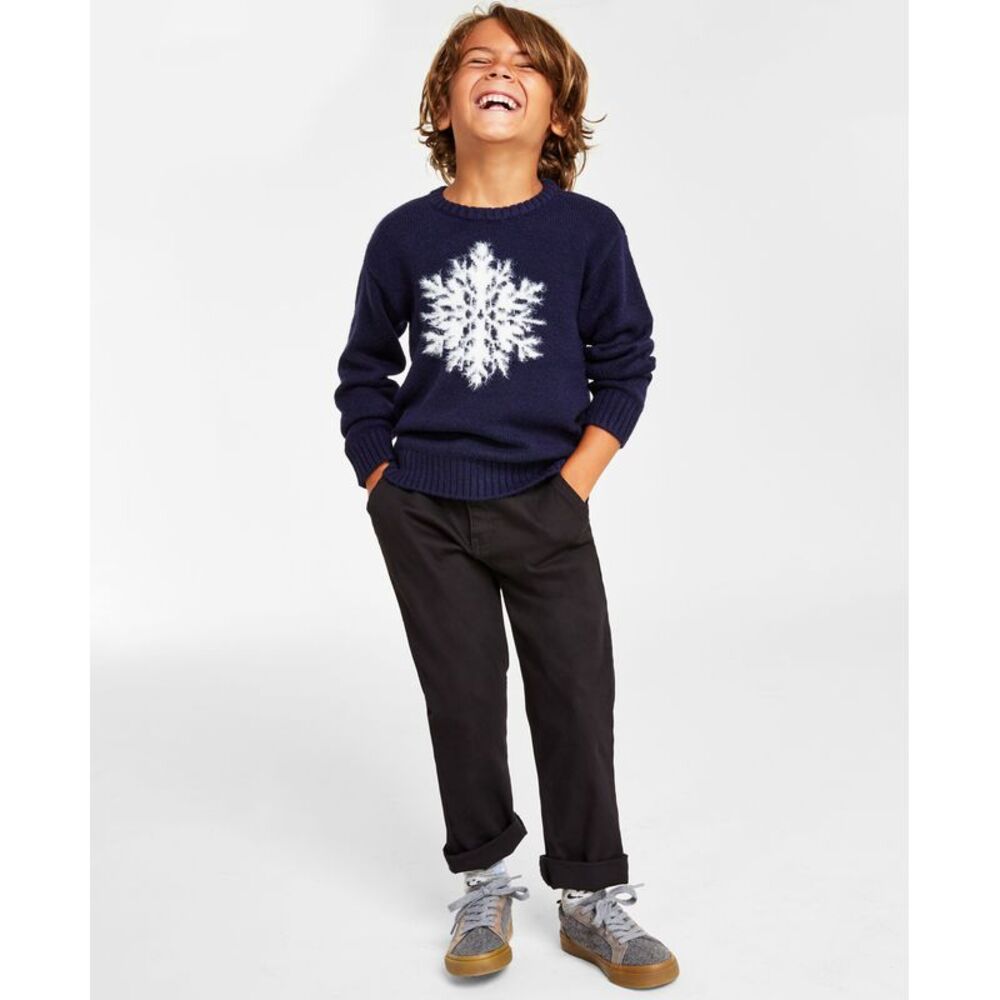 Holiday Lane Little Boys Snowflake Crewneck Sweater